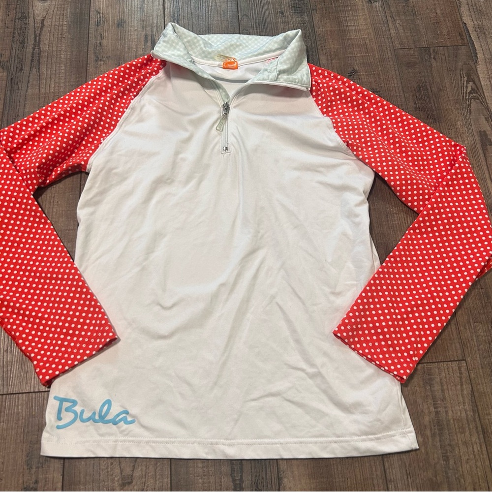 Bula By Billabong Multicolor 1/4 Zip Pullover Swim Surf Top Women Size Medium
